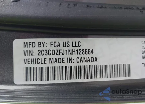 2022 Dodge Challenger R/T Scat Pack from USA, damaged, VIN 2C3CDZFJ1NH128664